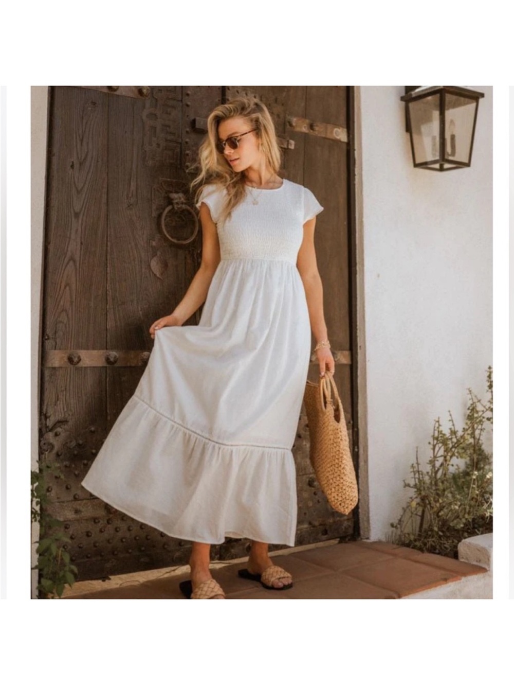 Women’s Bohme Briony White Maxi Dress Size M